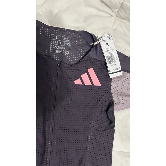 Adidas Pro Elite Team Promo LS Speedsuit 2024 Mens Small Purple IN1130 NEW - Picture 5 of 5
